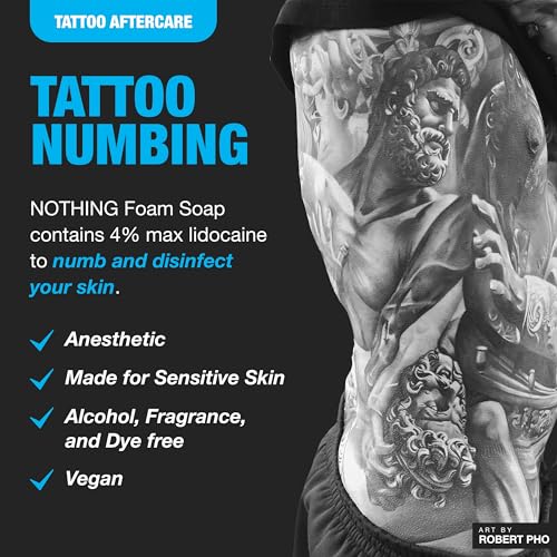 H2Ocean NOTHING Numbing Soap: Tattoo Care with Lidocaine - Moisturizing & Soothing - 1.7oz